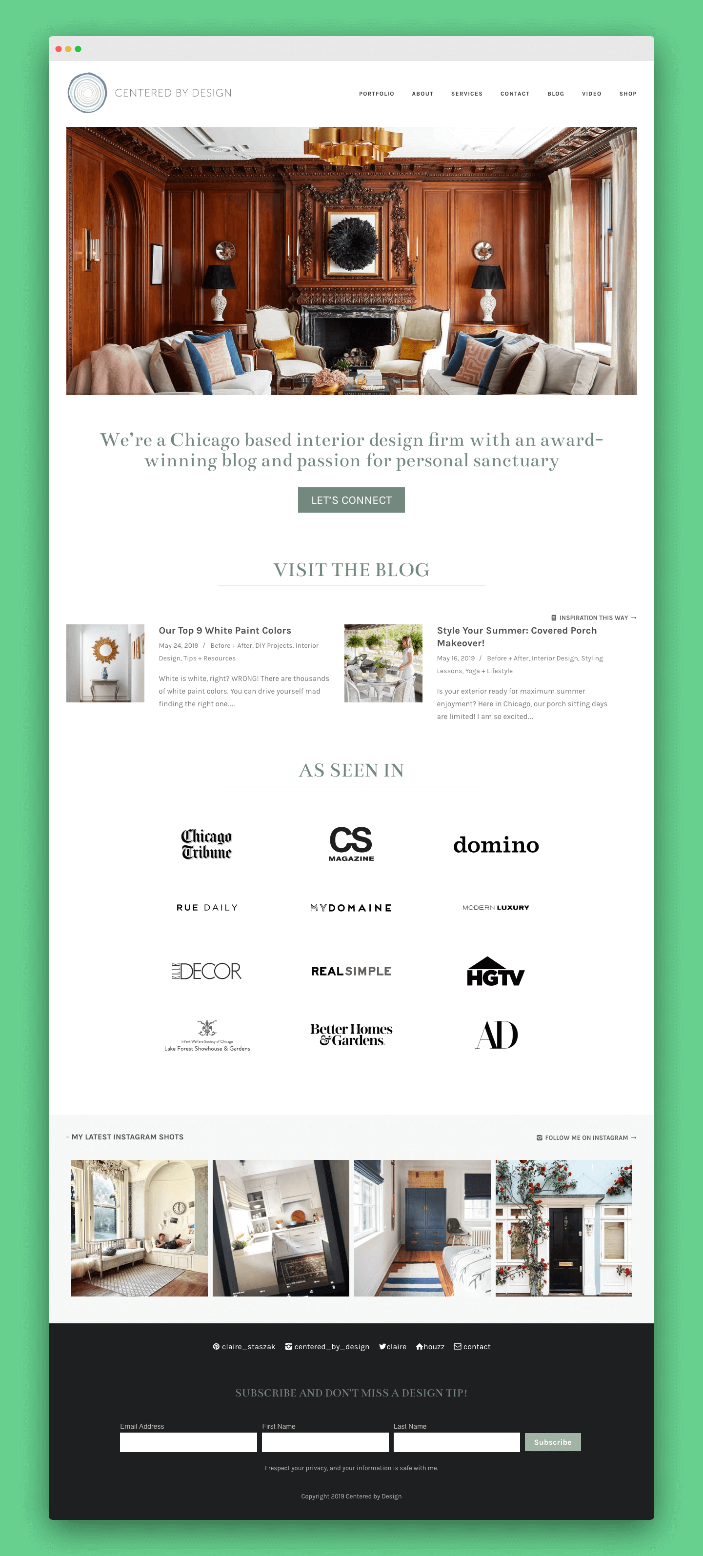 Centered by Design Homepage