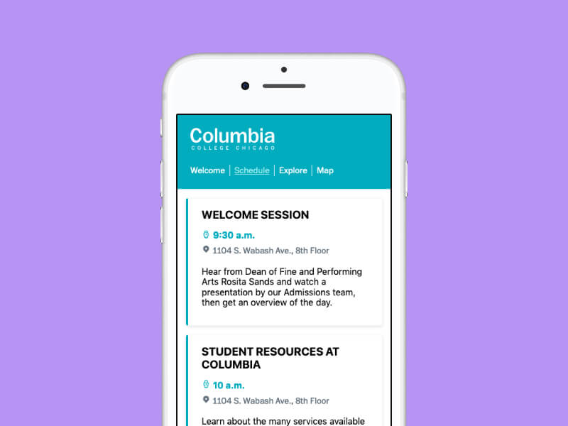 Columbia College Chicago Visit App